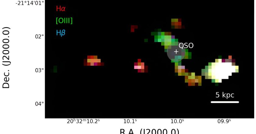 Webb captures a staggering quasar-galaxy merger in the remote universe