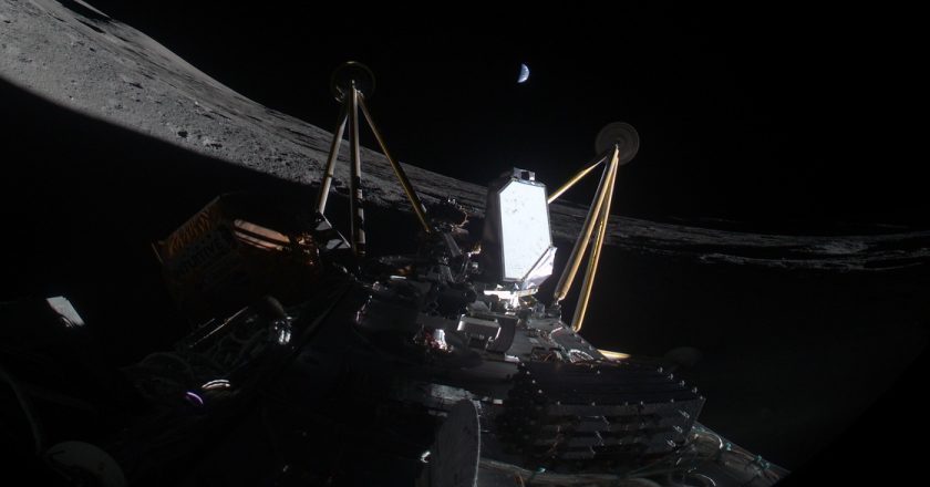The Athena Lunar Lander Also Fell Over on its Side