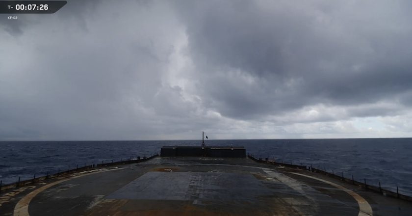Bad weather for Falcon 9 booster recovery prevents launch of Amazon’s Project Kuiper satellites – Spaceflight Now